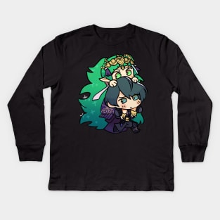 Byleth Sothis Piggyback Sticker Kids Long Sleeve T-Shirt